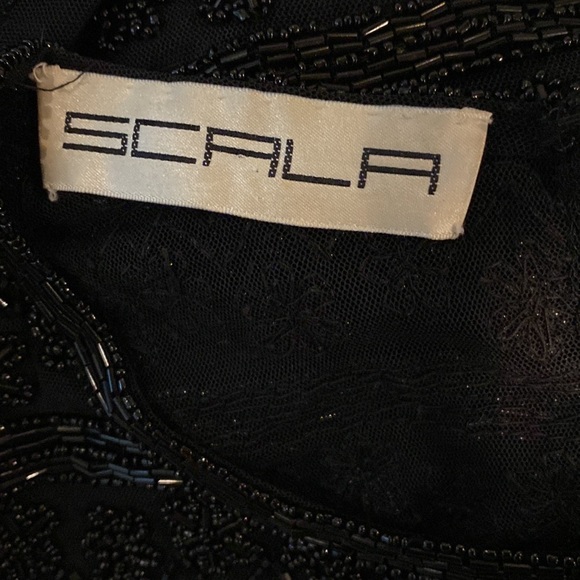 Vintage Scala beaded mesh top - Picture 7 of 8